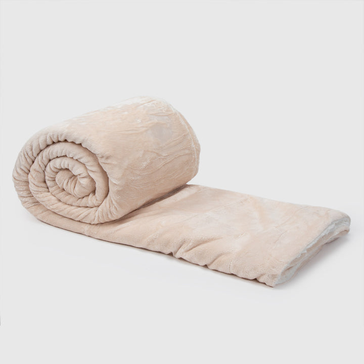 Manta Sherpa Polar Franela Crema 1,5 Plaza