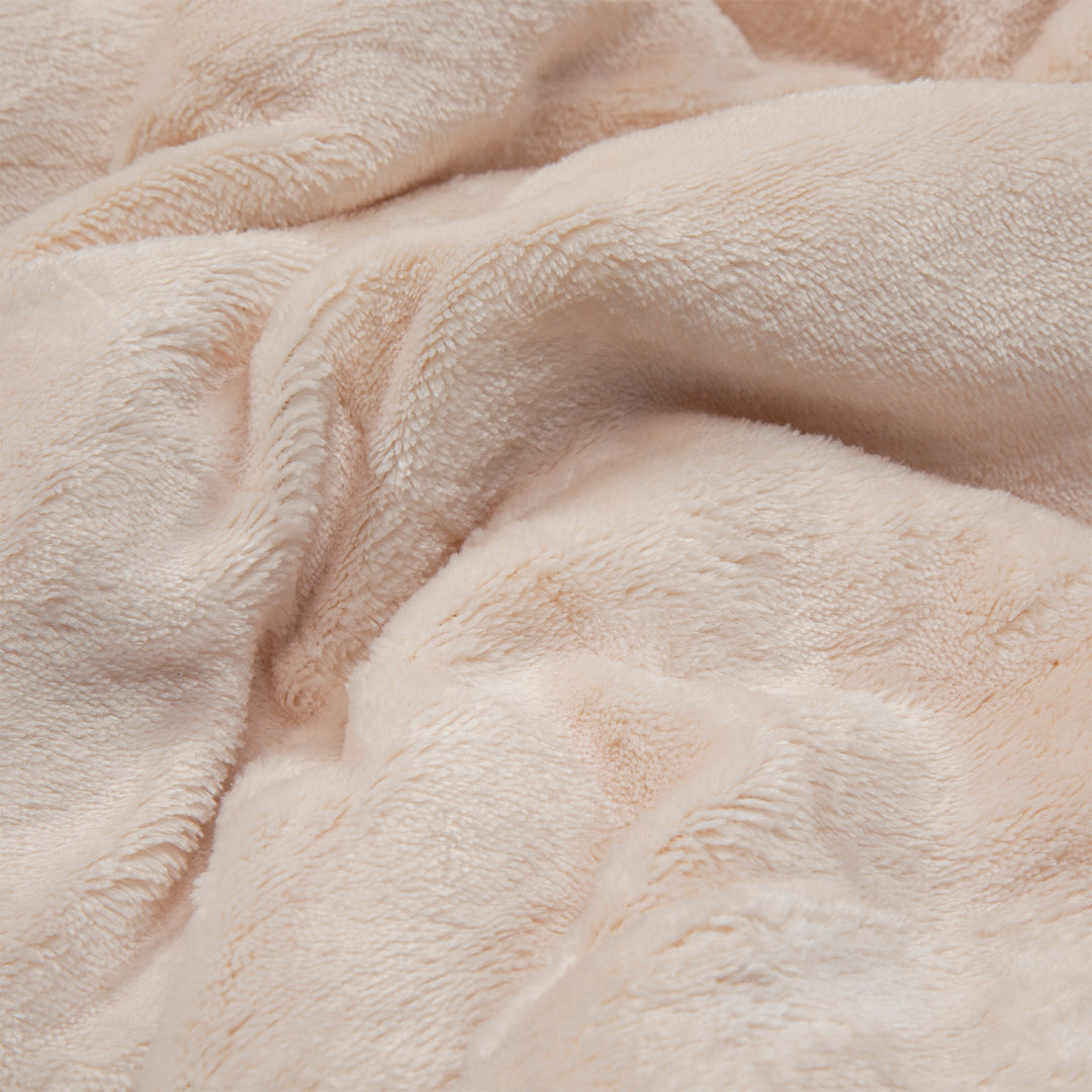 Manta Sherpa Polar Franela Crema 1,5 Plaza