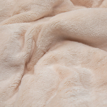 Manta Sherpa Polar Franela Crema 1,5 Plaza