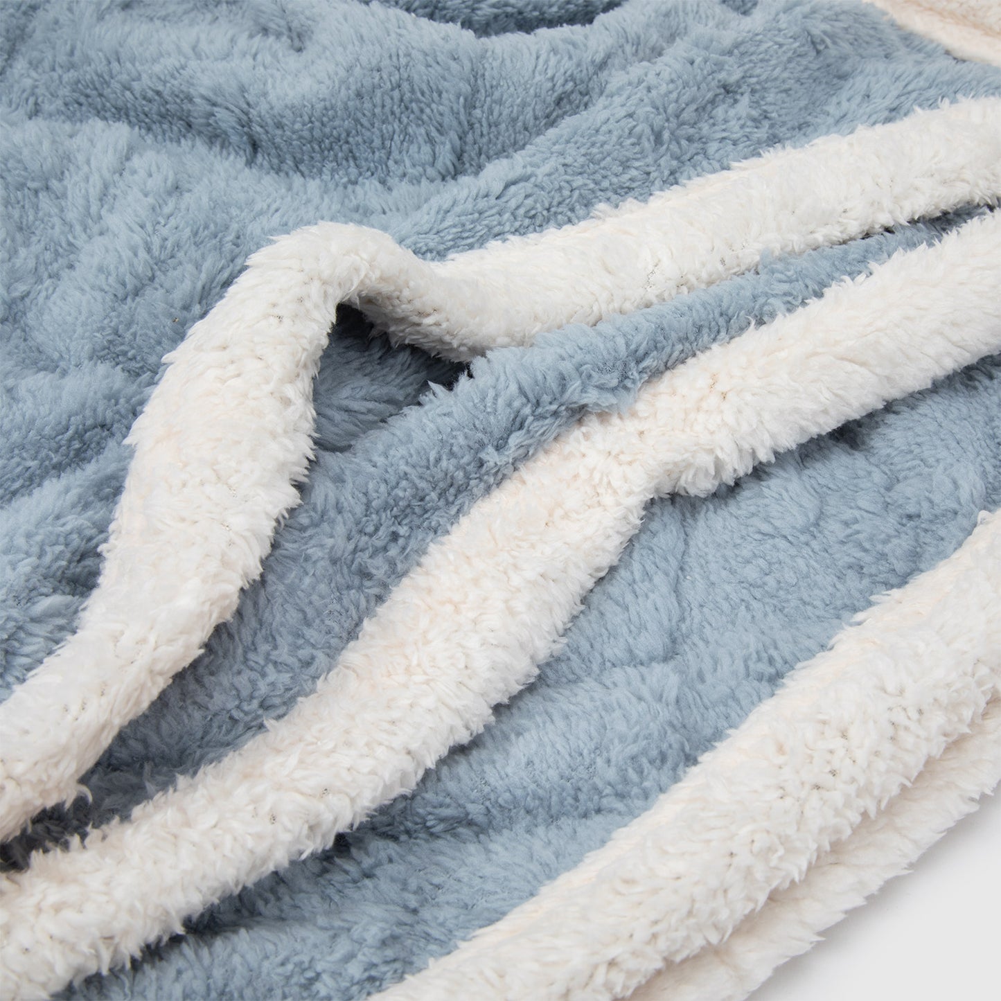 Manta Sherpa Jacquard Azul King