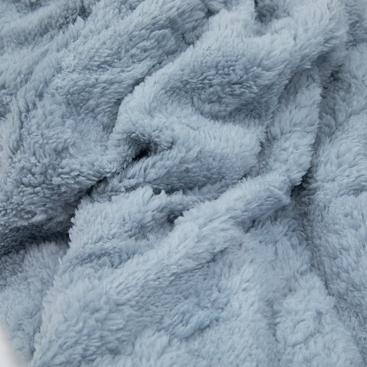 Manta Sherpa Jacquard Azul King