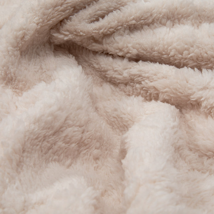 Manta Sherpa Jacquard Crema Queen