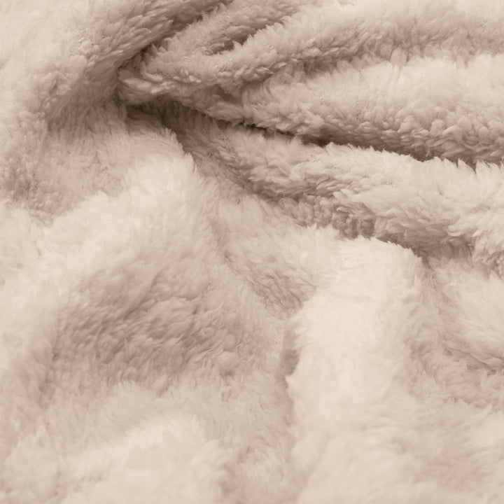 Manta Sherpa Jacquard Beige Queen