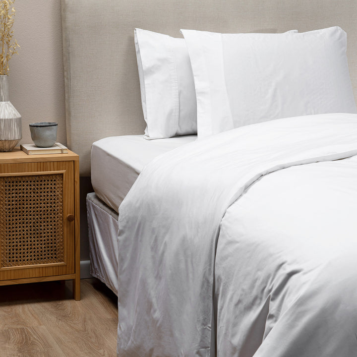 Cubre Plumón 1.5 Plazas Blanco 300 Hilos