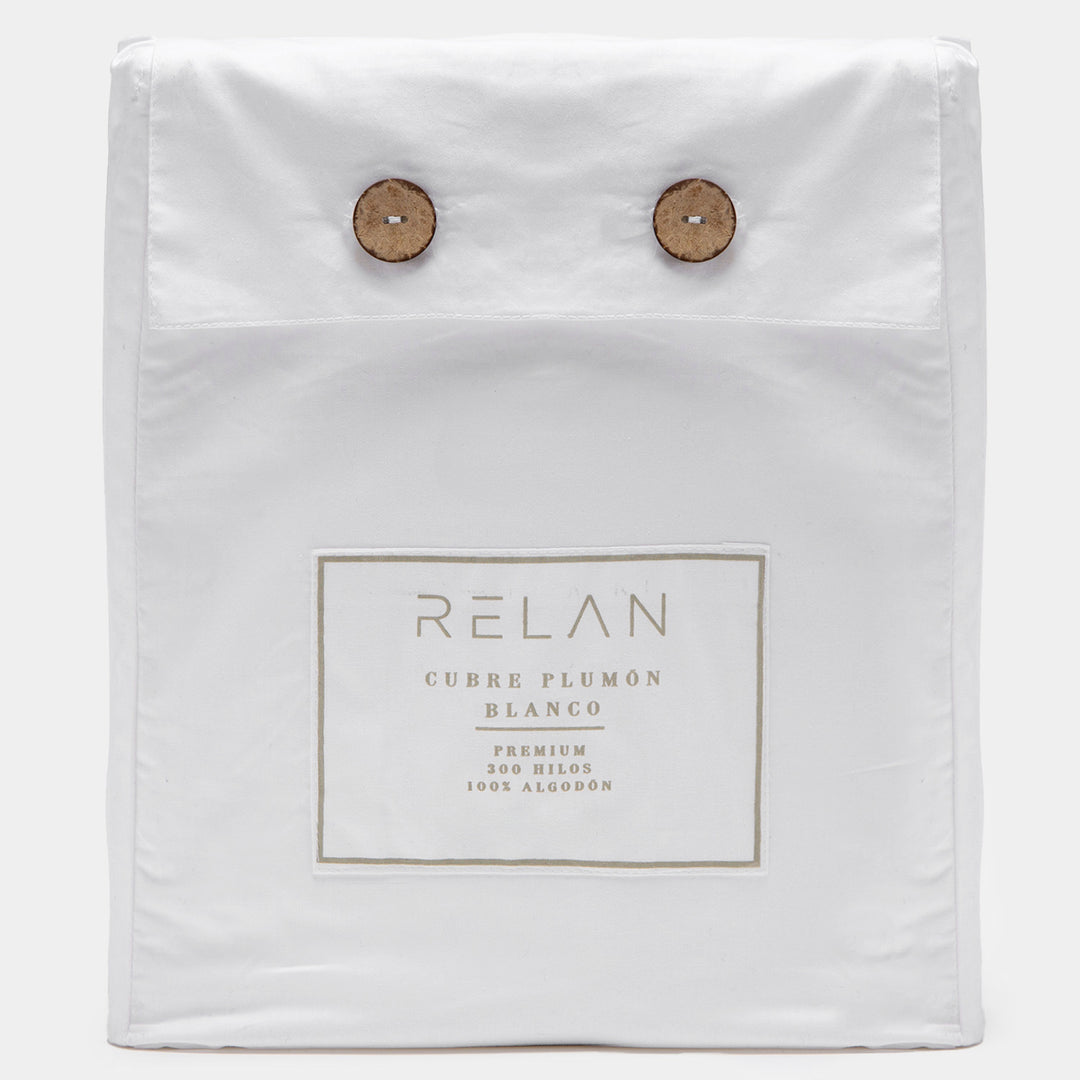 Cubre Plumón King Blanco 300 Hilos
