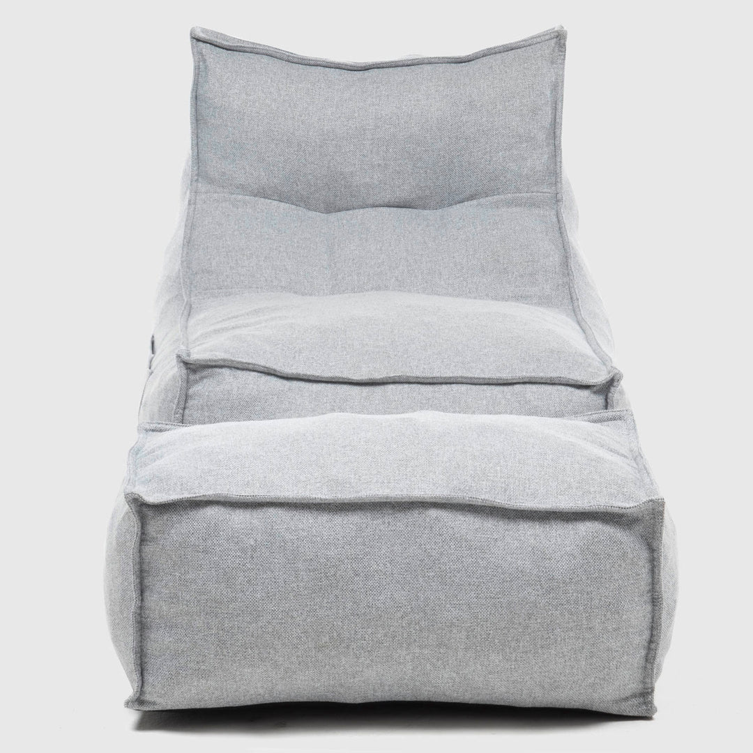 Sillón Pouf con Apoya Pies Gris