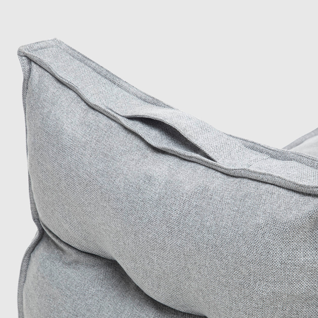 Sillón Pouf con Apoya Pies Gris