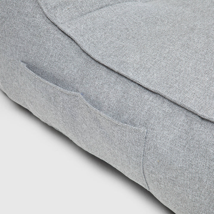 Sillón Pouf con Apoya Pies Gris