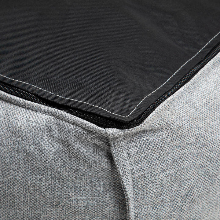 Sillón Pouf con Apoya Pies Gris
