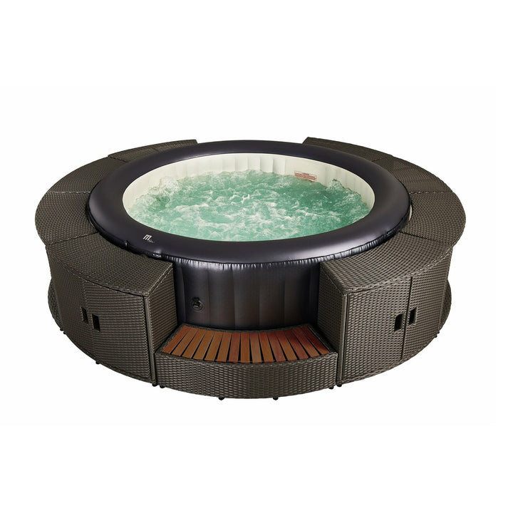 Mueble Rattan Cabinet Para Hot Tub Redondo