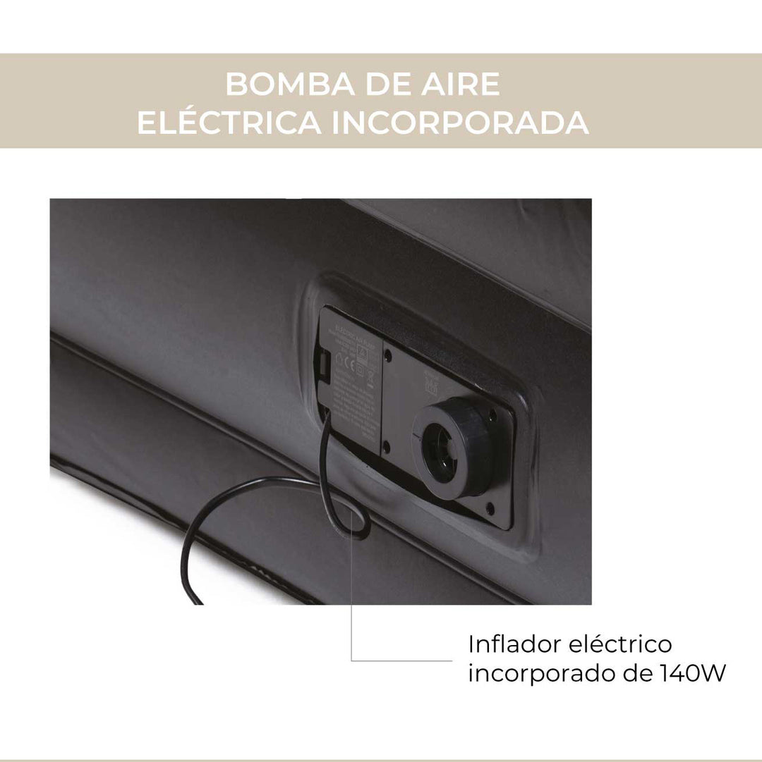 Colchón Inflable Eléctrico Queen Tricahue
