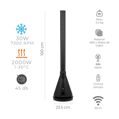 Ventilador y Calefactor Sin Aspas Tower Pro