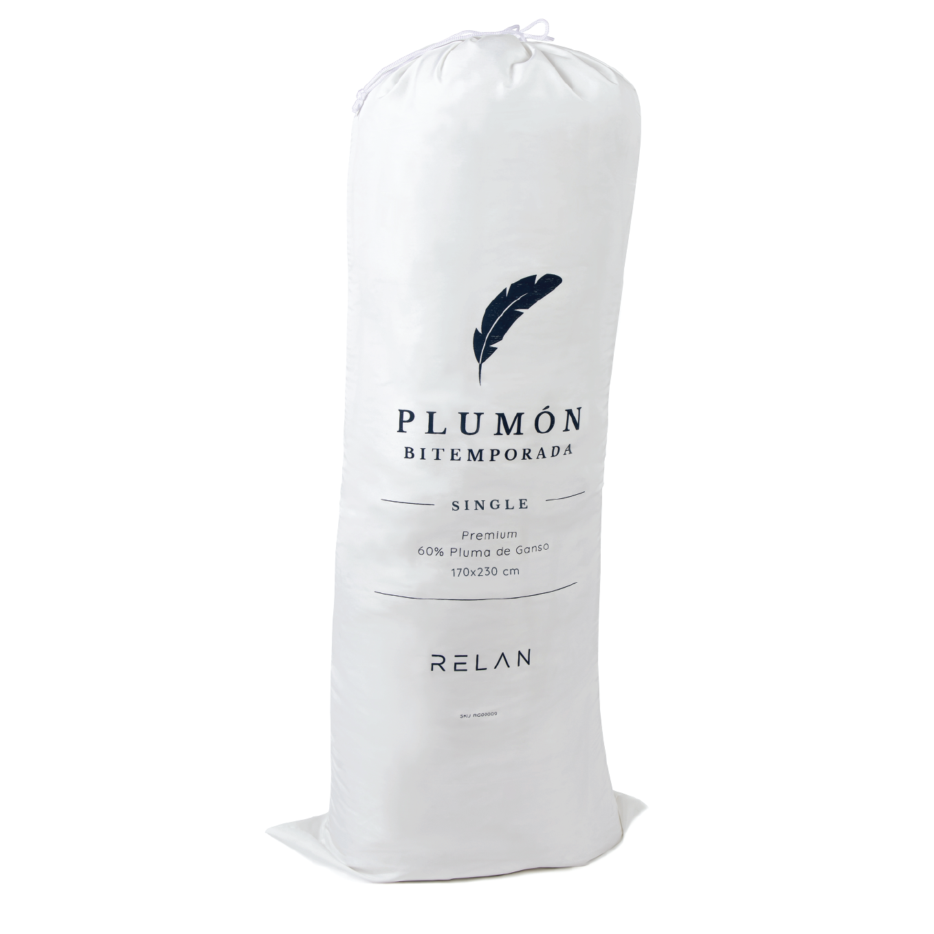 Plumón BiTemporada 1,5 Plaza 60% Pluma de Pecho de Ganso