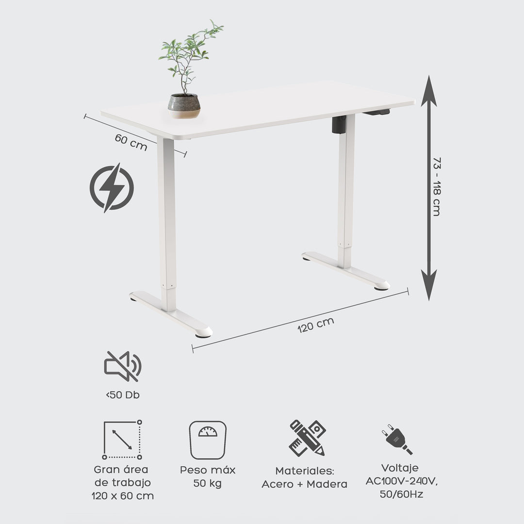 Escritorio Eléctrico Standing Desk White Up&Down