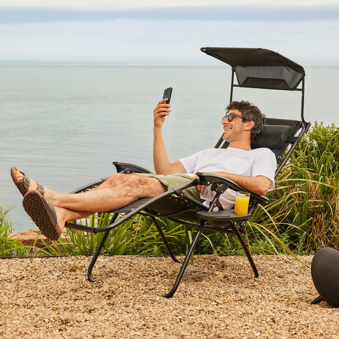 Reposera Zero Gravity con Techo Zen Canopy