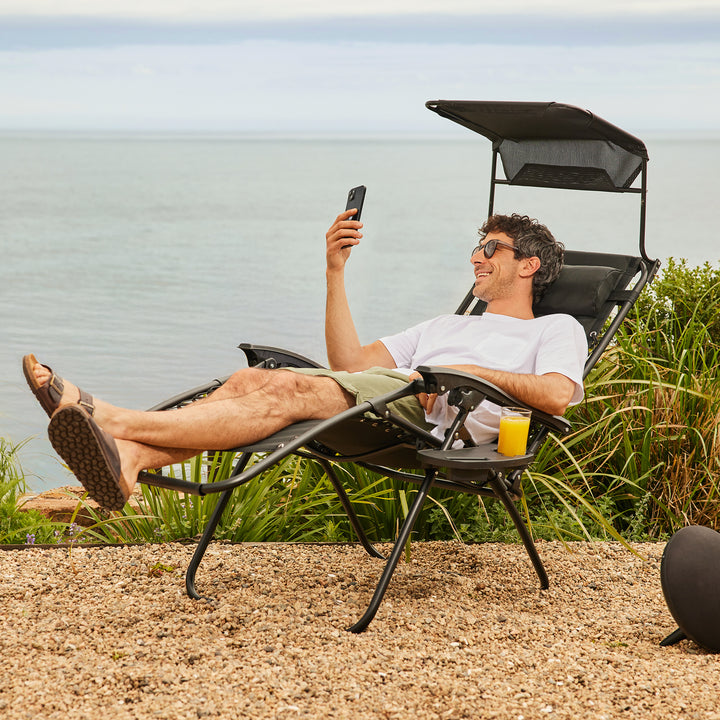 Reposera Zero Gravity con Techo Zen Canopy