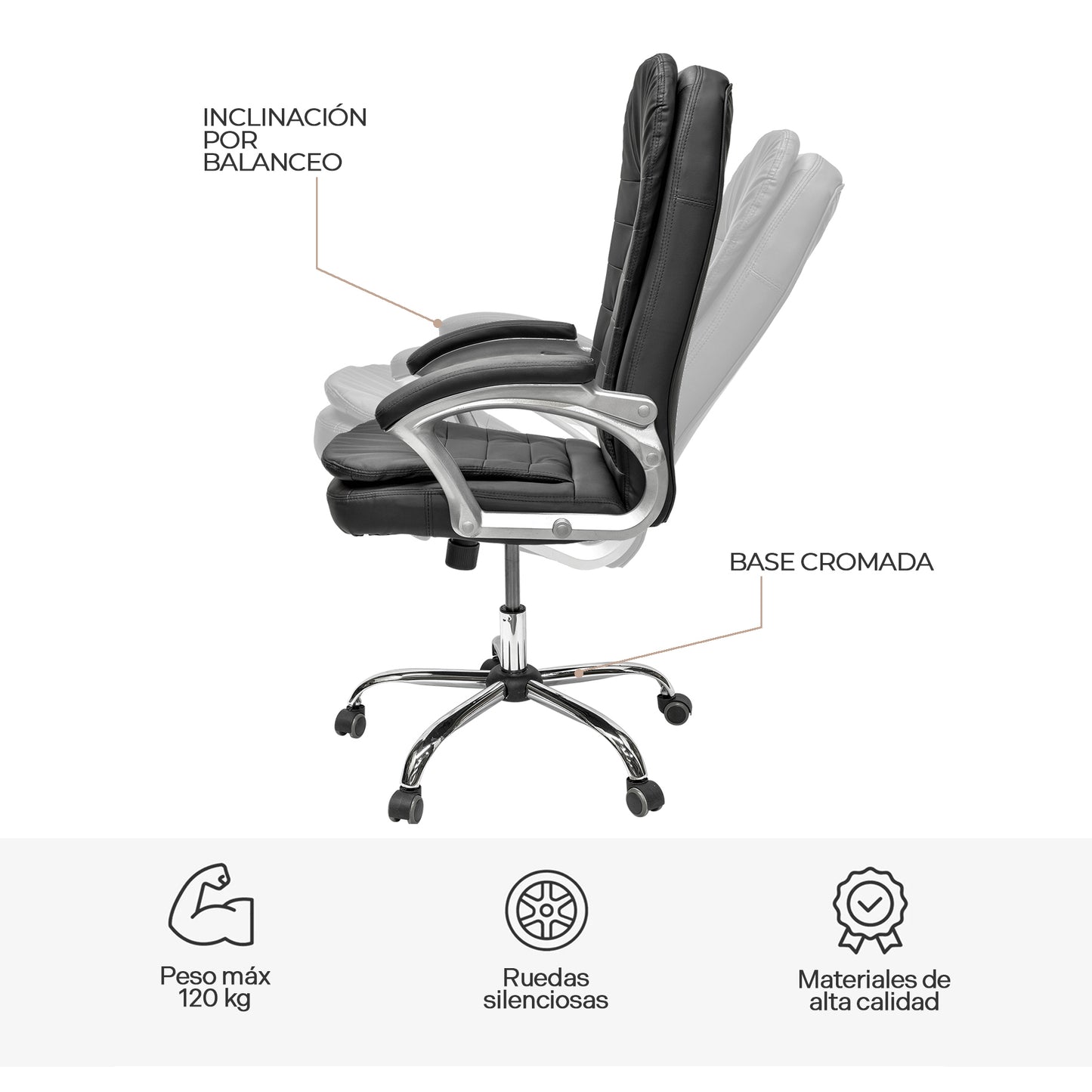 Silla de Escritorio de Cuero Vernier