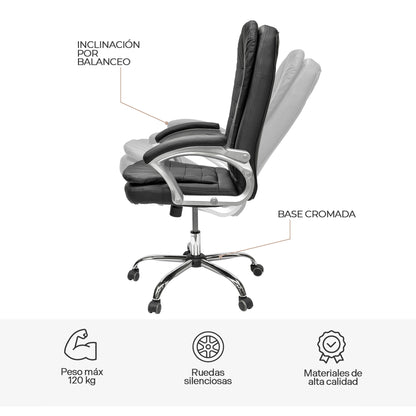 Silla de Escritorio de Cuero Vernier