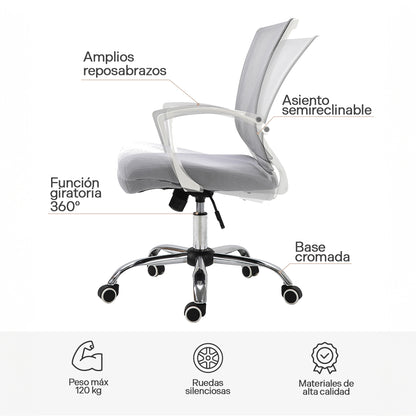 Silla de Escritorio Ergonómica Burdeos