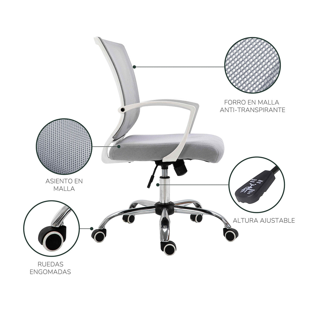Silla de Escritorio Ergonómica Burdeos