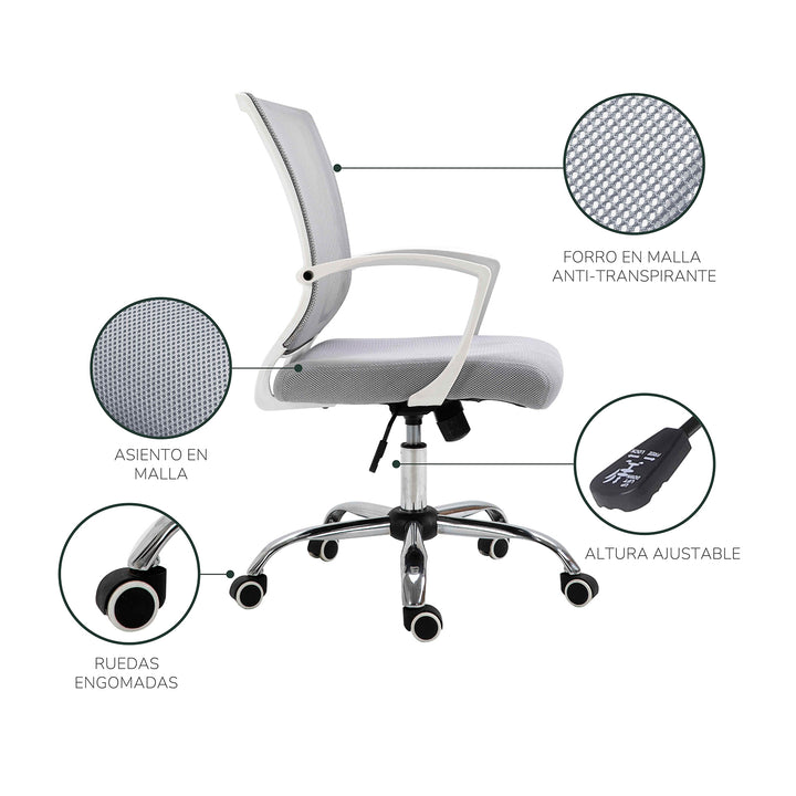 Silla de Escritorio Ergonómica Burdeos
