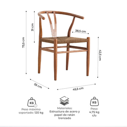 Set de 2 Sillas Wishbone Makati