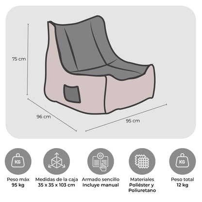 Sillón Pouf Velvet R2
