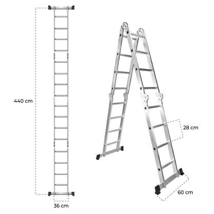Escalera Plegable Multipropósito 16 Peldaños