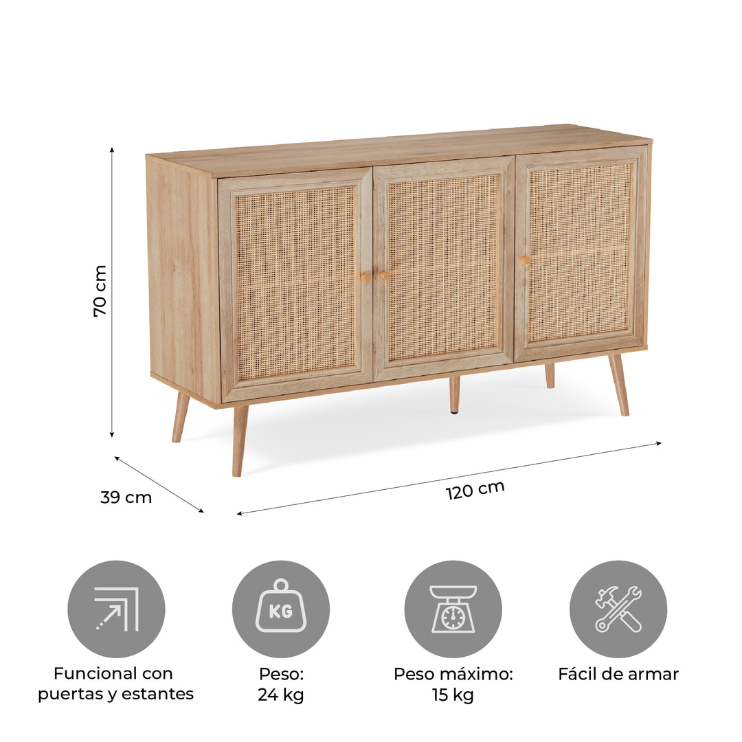 Buffet de Ratán Maui 120 cm