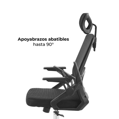 Silla de Escritorio Ergonómica Doha Negro