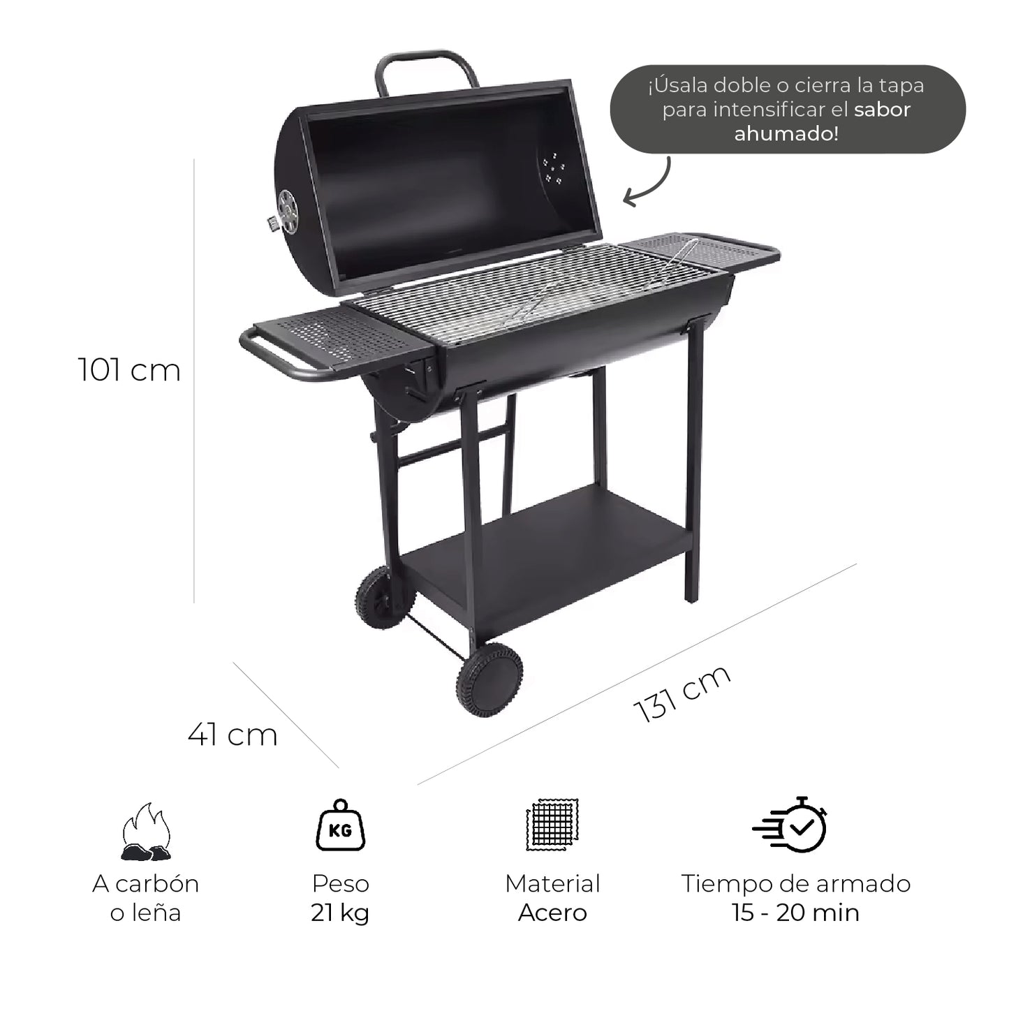 Parrilla Tambor Double BBQ