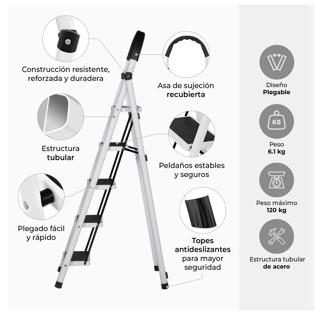 Escalera Plegable 5 Peldaños
