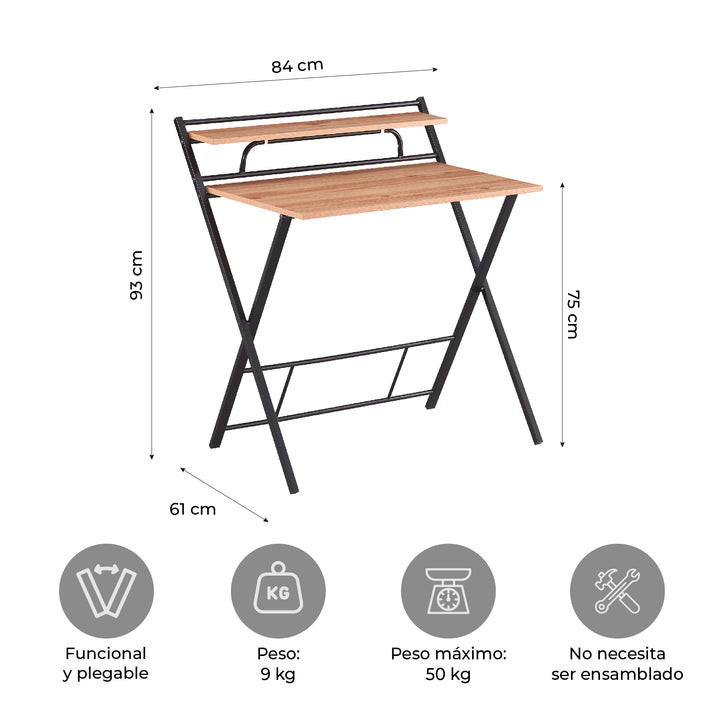 Escritorio Plegable Tripoli Negro