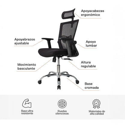Silla de Escritorio Ergonómica Delphi