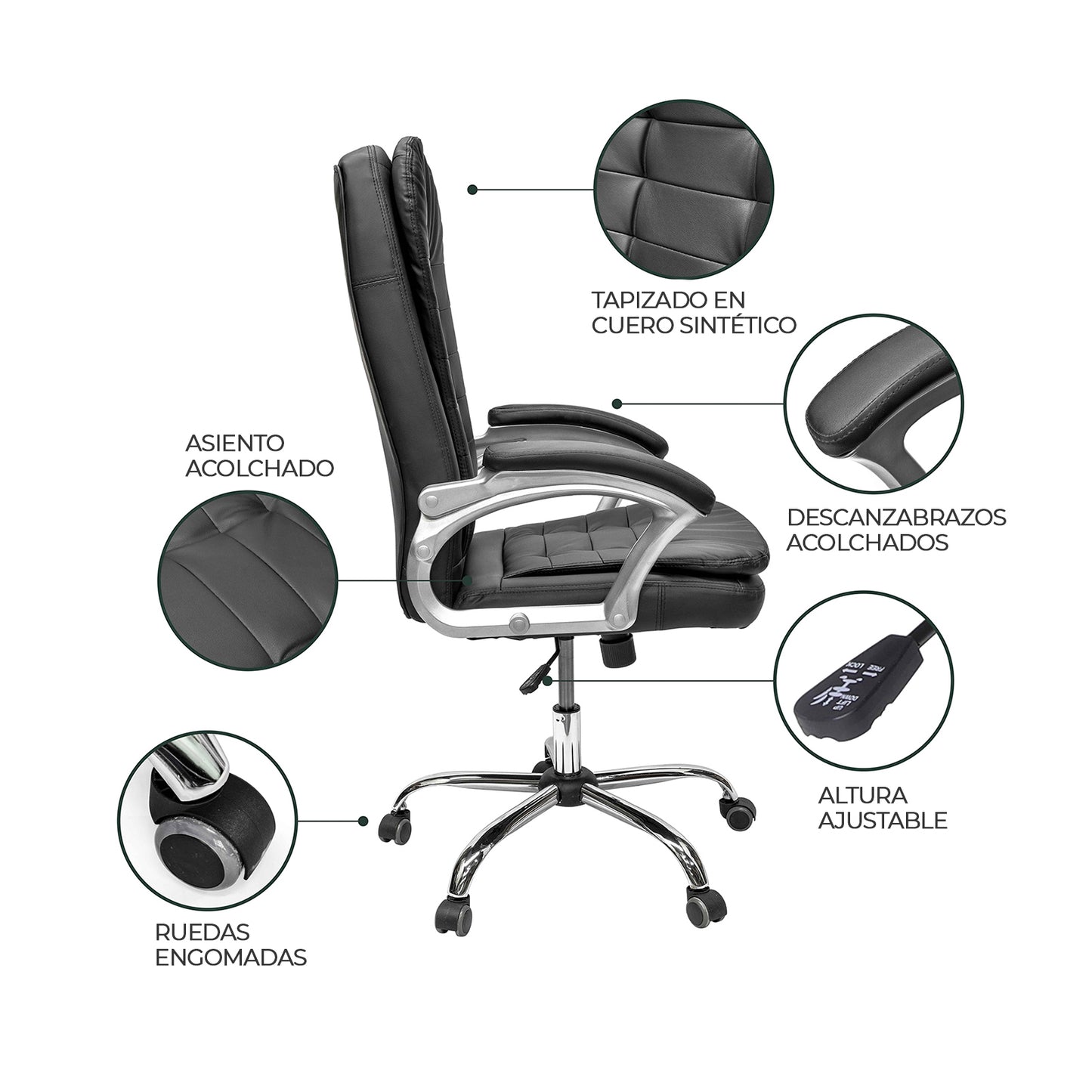 Silla de Escritorio de Cuero Vernier
