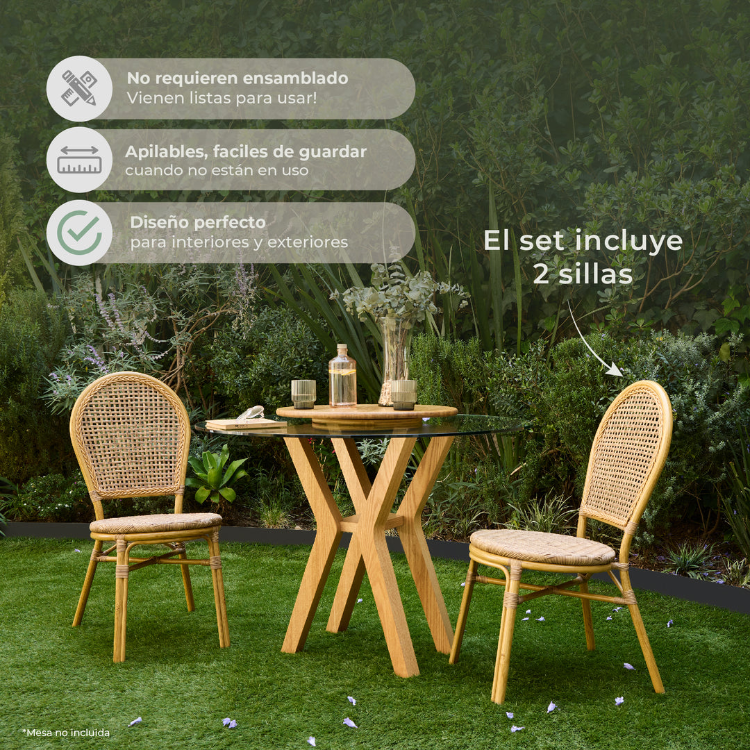 Set x2 Sillas de Exterior Kina