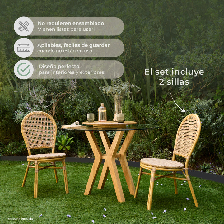 Set x2 Sillas de Exterior Kina