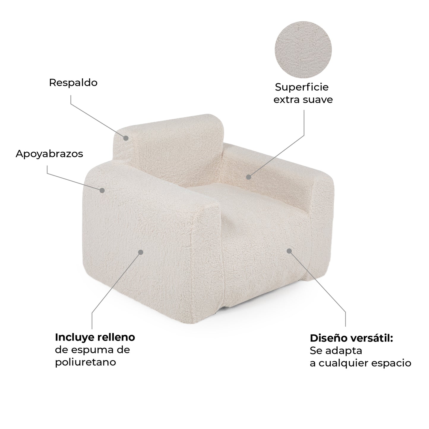 Sillón Pouf / Puff Kubo