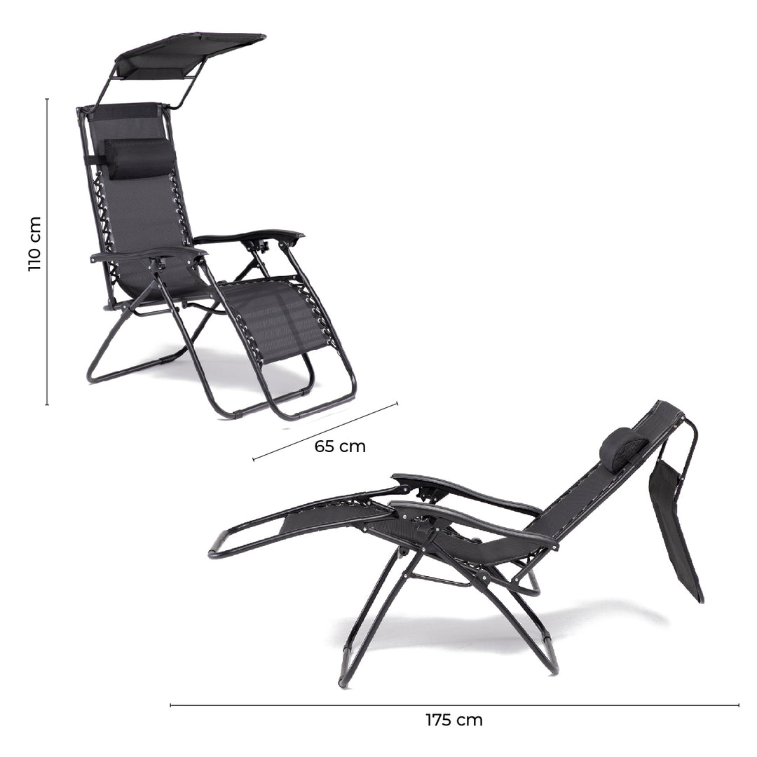 Reposera Zero Gravity con Techo Zen Canopy