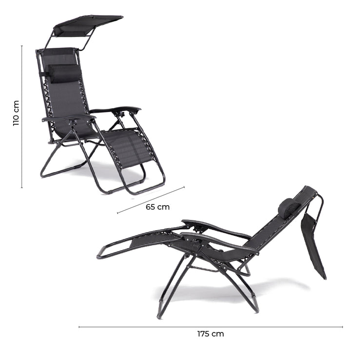 Reposera Zero Gravity con Techo Zen Canopy