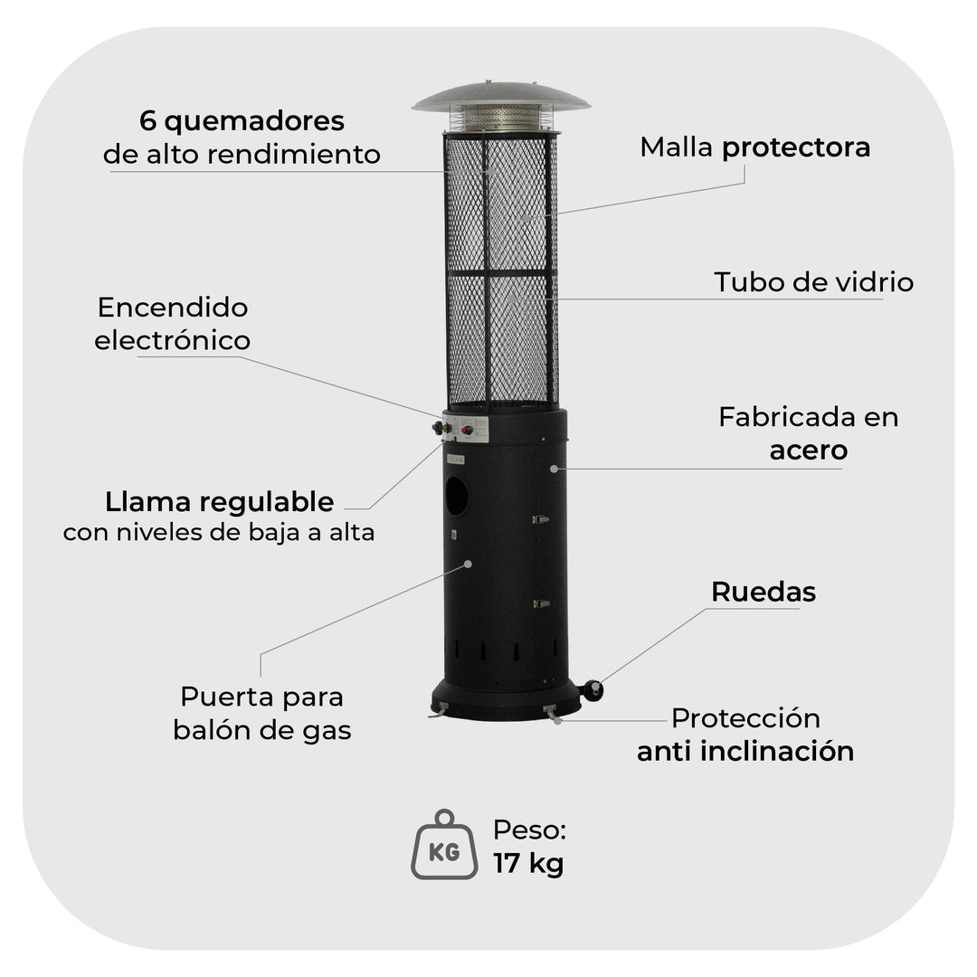 Estufa Calefactor Exterior Graphite