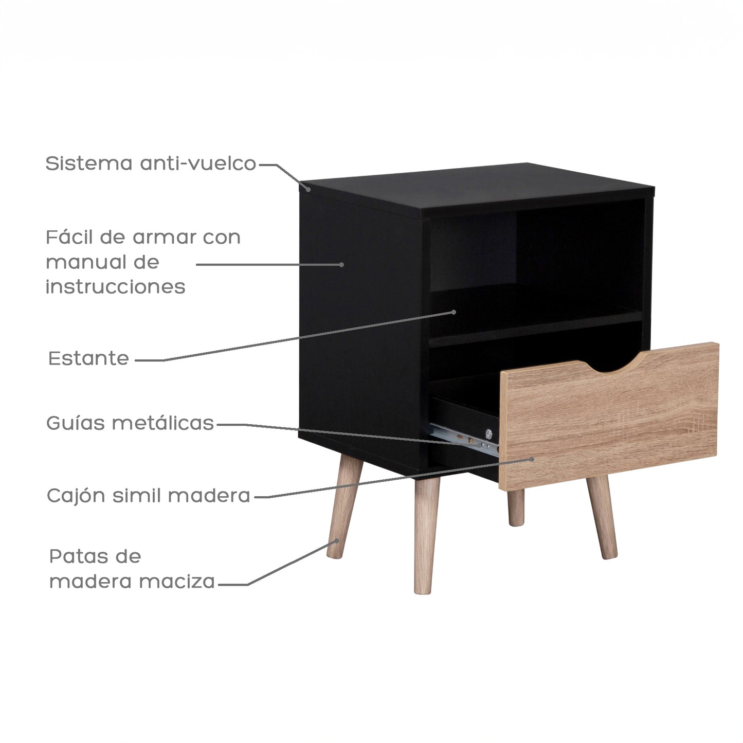 Velador Tromso Black