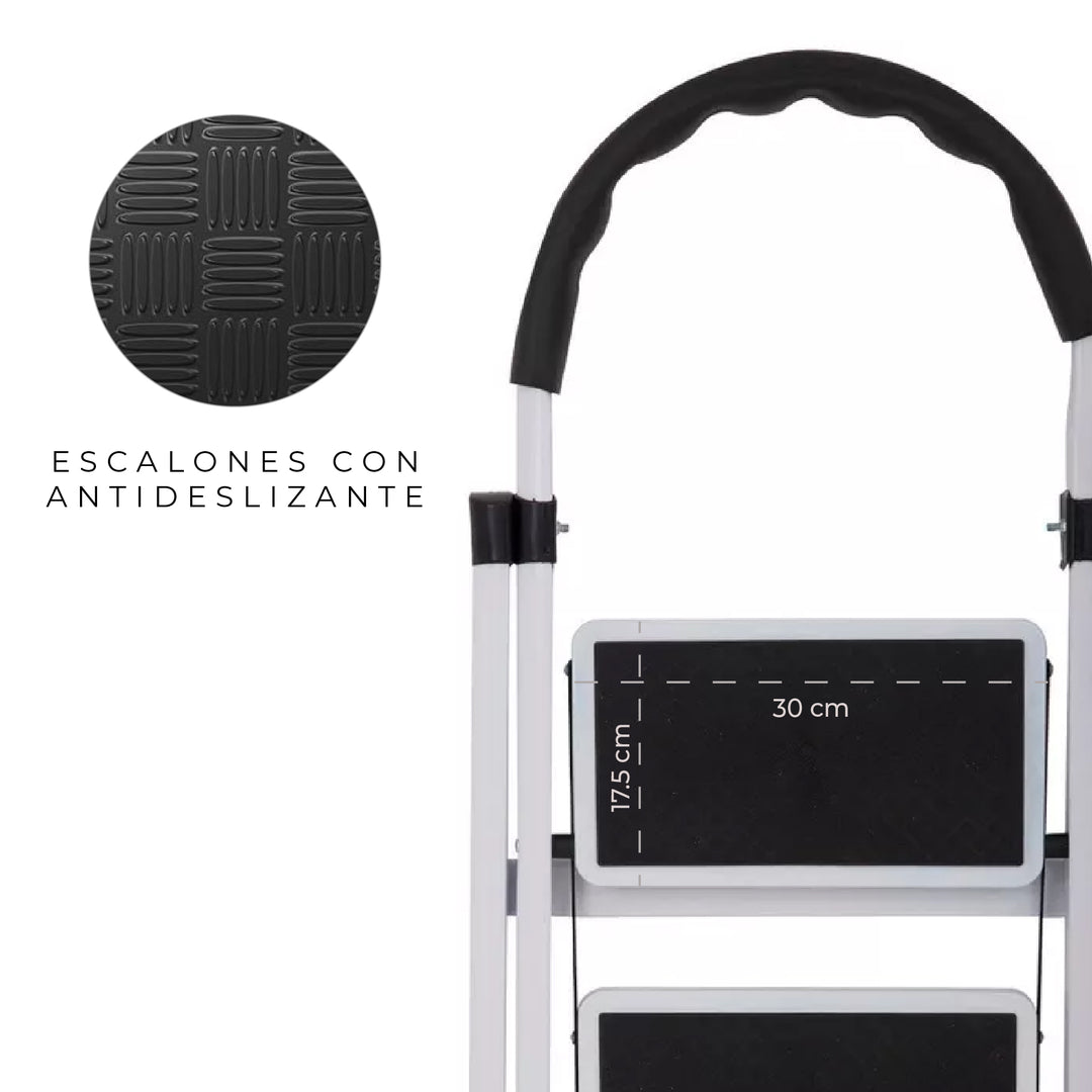 Escalera Taburete Plegable 3 Peldaños
