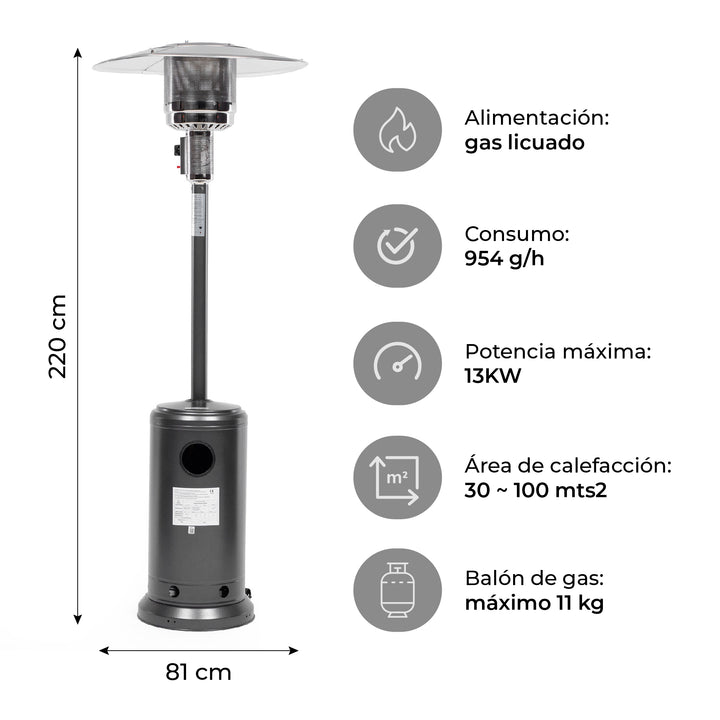 Estufa Calefactor Exterior Silver