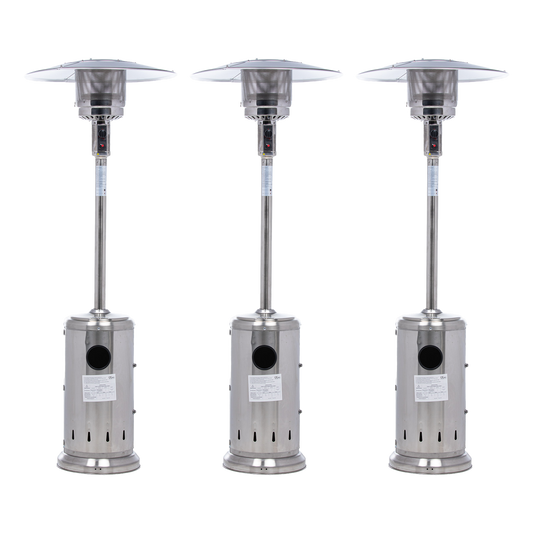 COMBO x3 Estufas Exteriores Silver Pro de Acero Inoxidable
