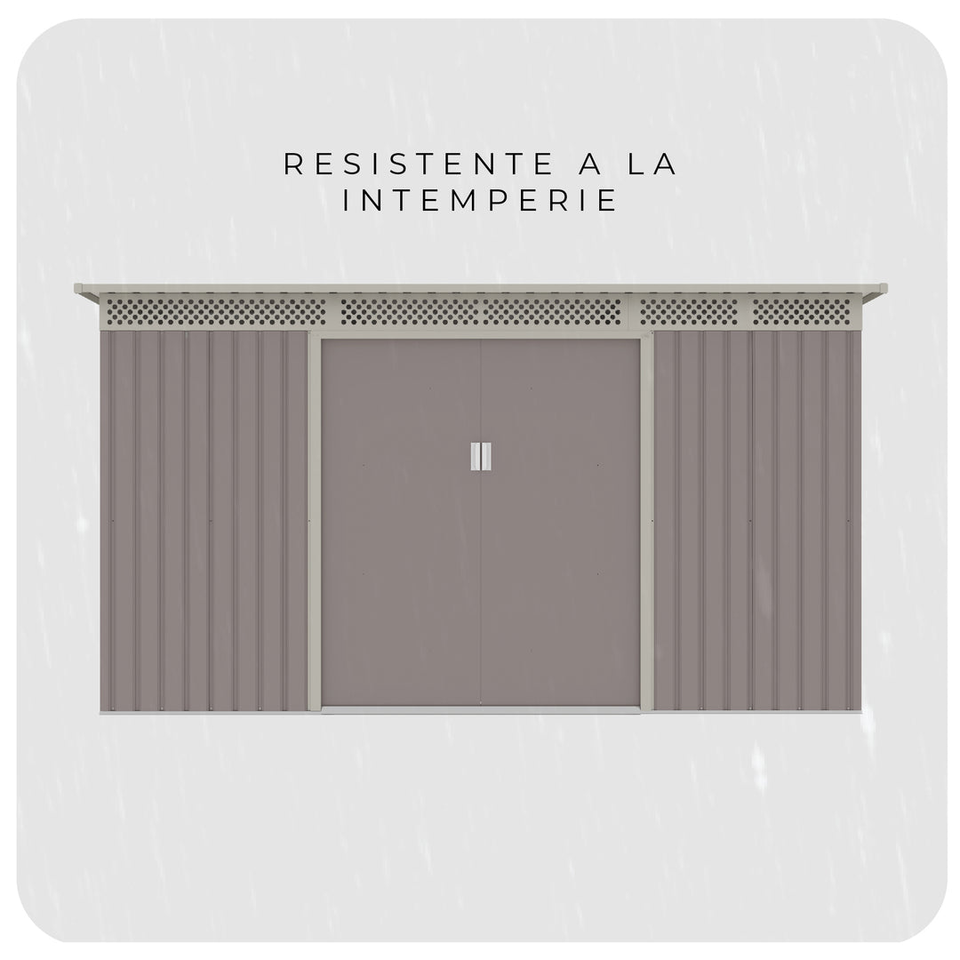 Bodega de Jardín Halten BellaC Acero 3.86mt2 343×142×184cm
