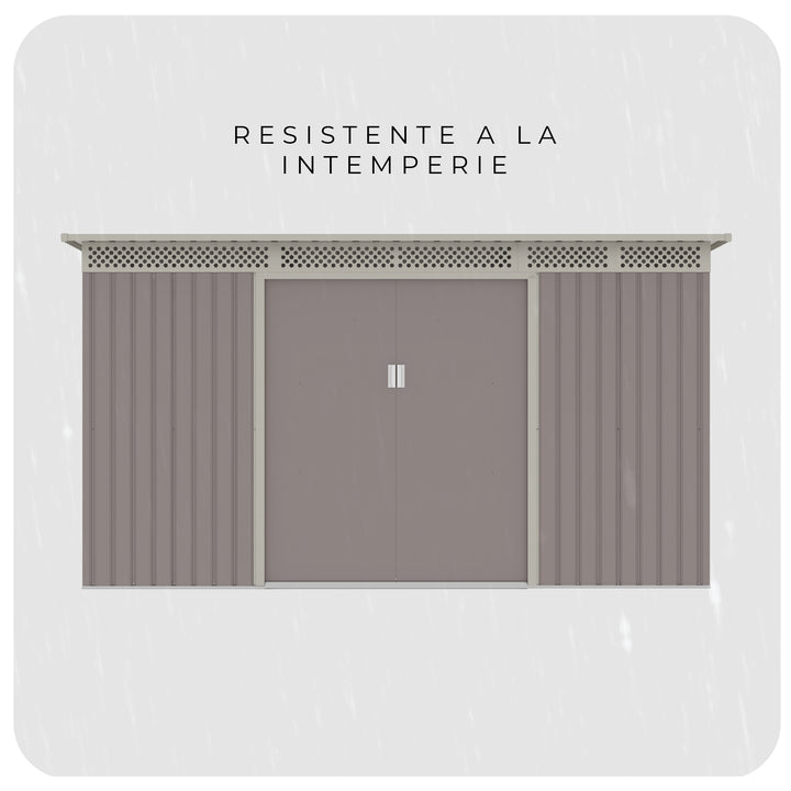 Bodega de Jardín Halten BellaC Acero 3.86mt2 343×142×184cm