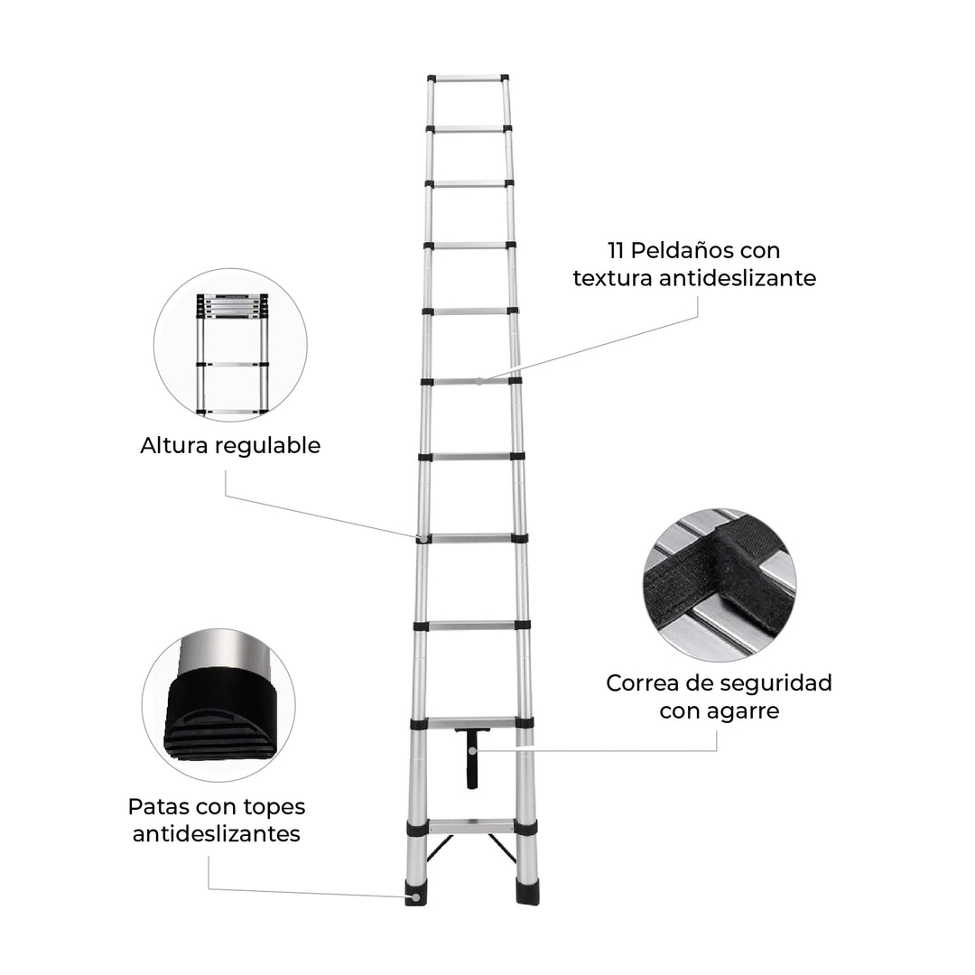 Escalera Telescópica 4,3 Mts