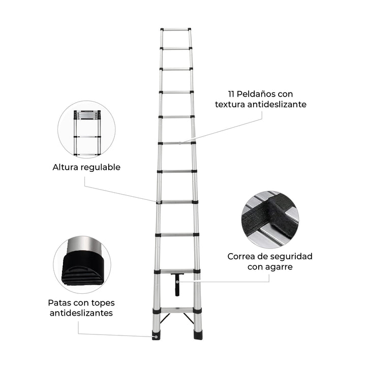 Escalera Telescópica 4,3 Mts