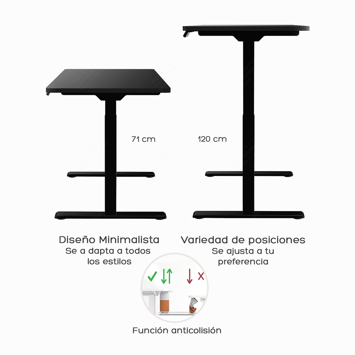 Escritorio Eléctrico Standing Desk Black Pro